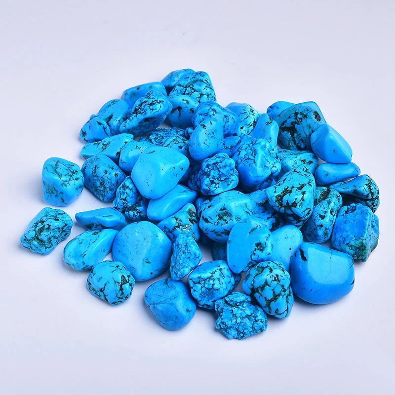 Wholesale 2-3cm Reiki Healing Tumbled Stones Crystal Blue Turquoise Gemstone Gravel