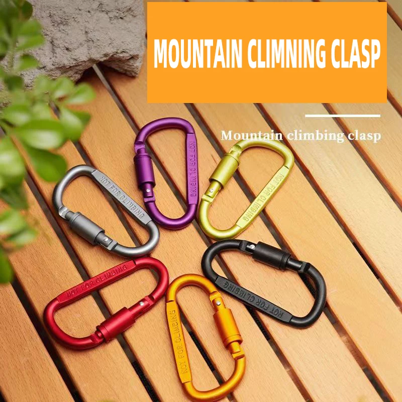 Aluminum Lock Carabiner Keychain Clip Hook Not for Climbing Plain