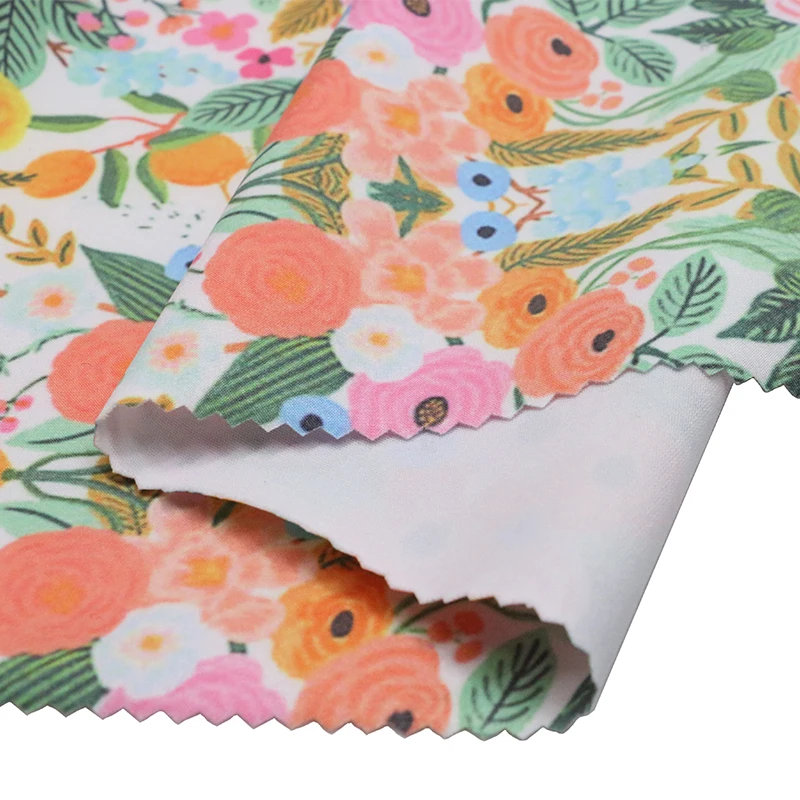 Customizable printed water-repellent digital printing polyester four sided elastic fabric for swimsuit