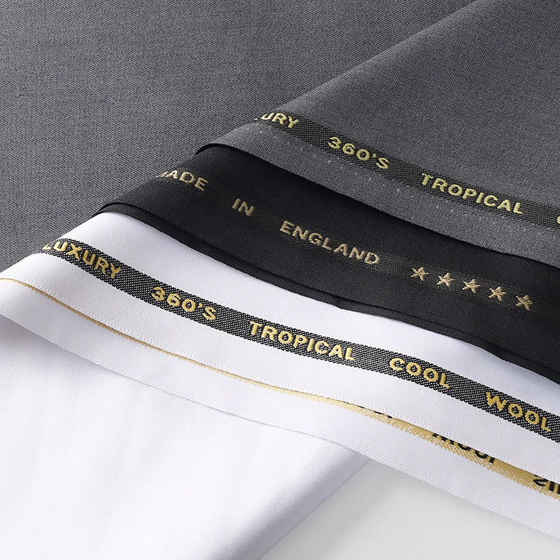 suiting fabrics manufacturers in china TR 225 gm white fabric for dress fabric for men