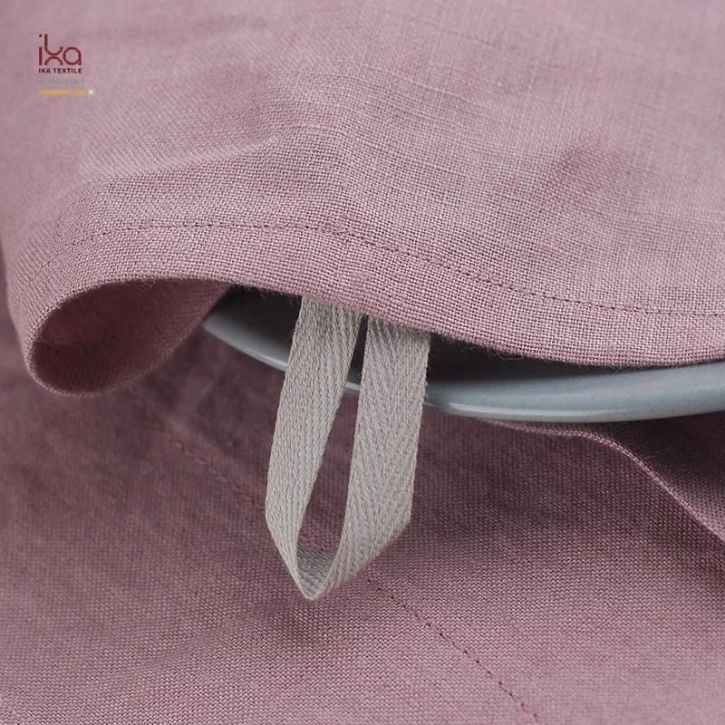 Green Farmhouse Kitchen Dish Absorbent Custom Bulk Linen Tea Towel with Hanging Loop for Kitchen