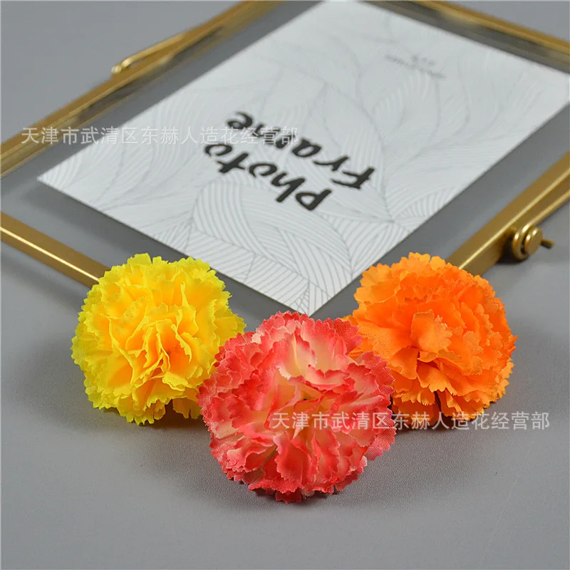 dongherenzaohua Simulation small carnation wedding decoration flower head project arrangement Marigold clove gift f
