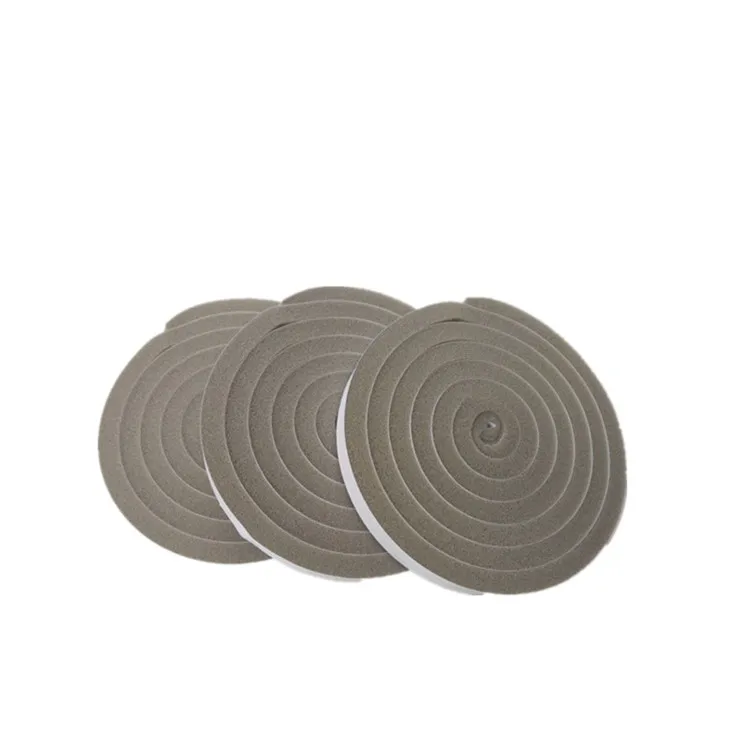 Self adhesive Open cell air cooling units keep warm Polyurethane Round roll PU Foam Sealing strip