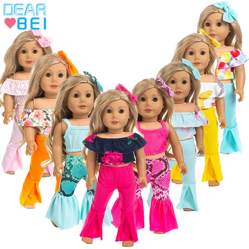 Europe And The United States Big Brand Word Shoulder Bell Pants Suit Doll Clothes,Wholesale Doll Clothes Manufacturer