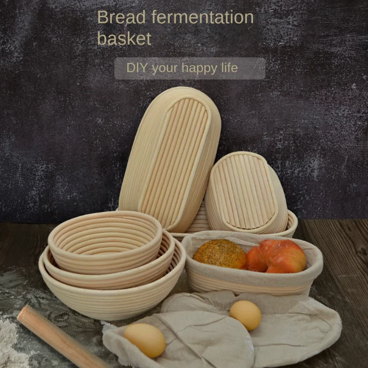 Bread Bowl Knife Right Handed Woven Basket Sourdough Making Tools 18*9 Cm Rattan Proof 11inch Kit Beginners Makeshift