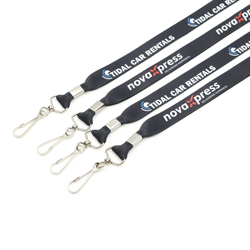 Custom Metal Rotating Card Holder ID Conference Breastpiece Sublimated Polyester Lanyard