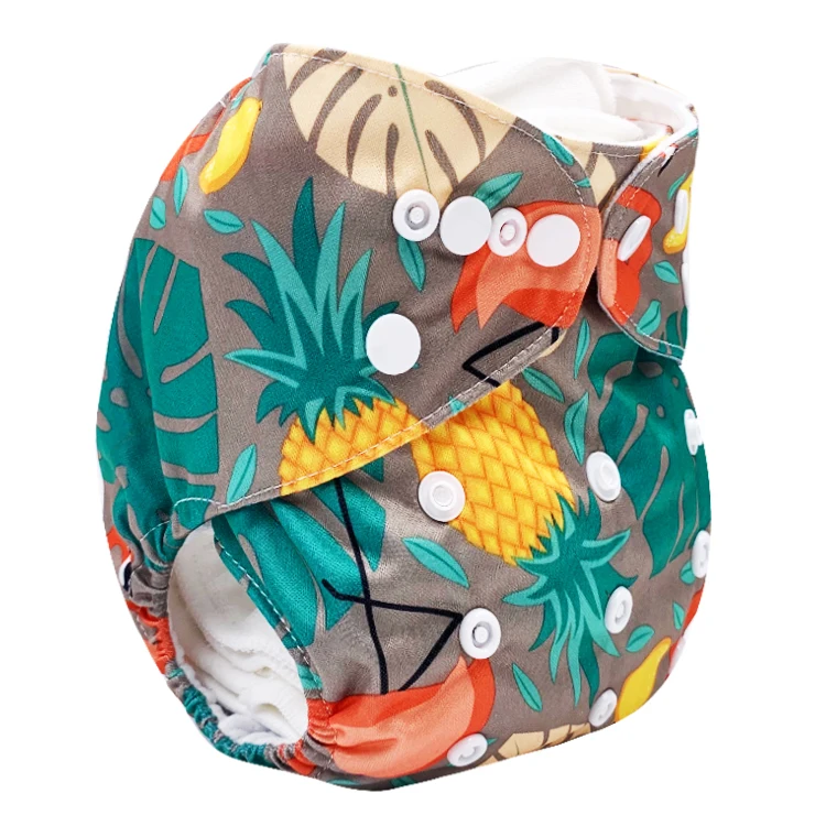 Экологичные многоразовые подгузники с мультяшным рисунком, тканевые подгузники, оптовая продажа, европейские детские подгузники