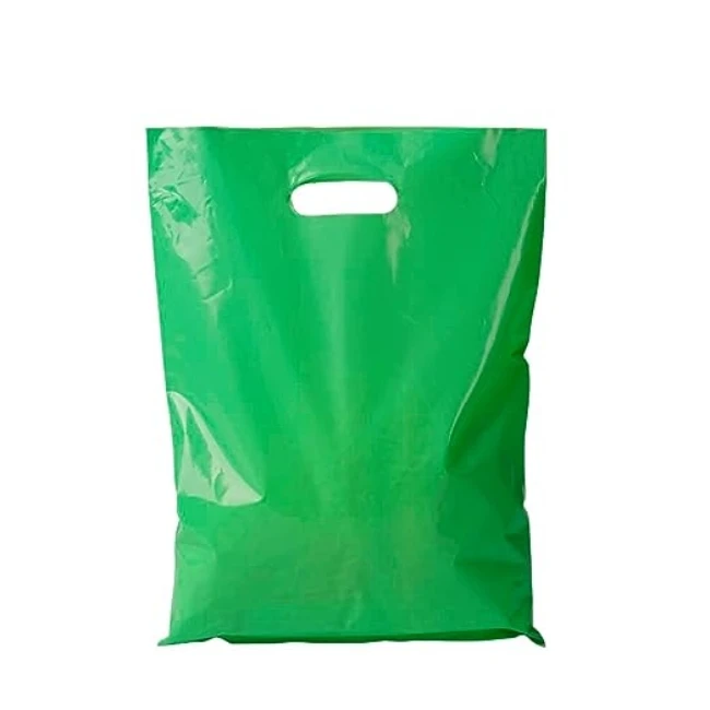 Custom Die Cut Plastic Bags Biodegradable Plastic Shopping Bags with Handle Die Cut Handle Bags Wholesale for Shopping Grocery