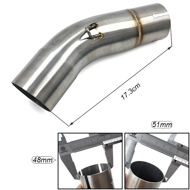 51MM Motorcycle Exhaust Muffler Pipe Middle Section Link Pipe For Suzuki GSXR 600 750 K11 2011 2012 2013 2014 2015 GSX-R600/750