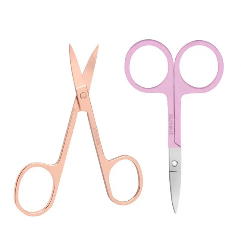 Ножницы для нанесения наклеек на веко складные ножницы из нержавеющей стали профессиональные макияжа розовое