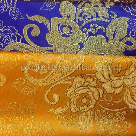 Brocade Fabric Designs Of Gold And Silver Threads