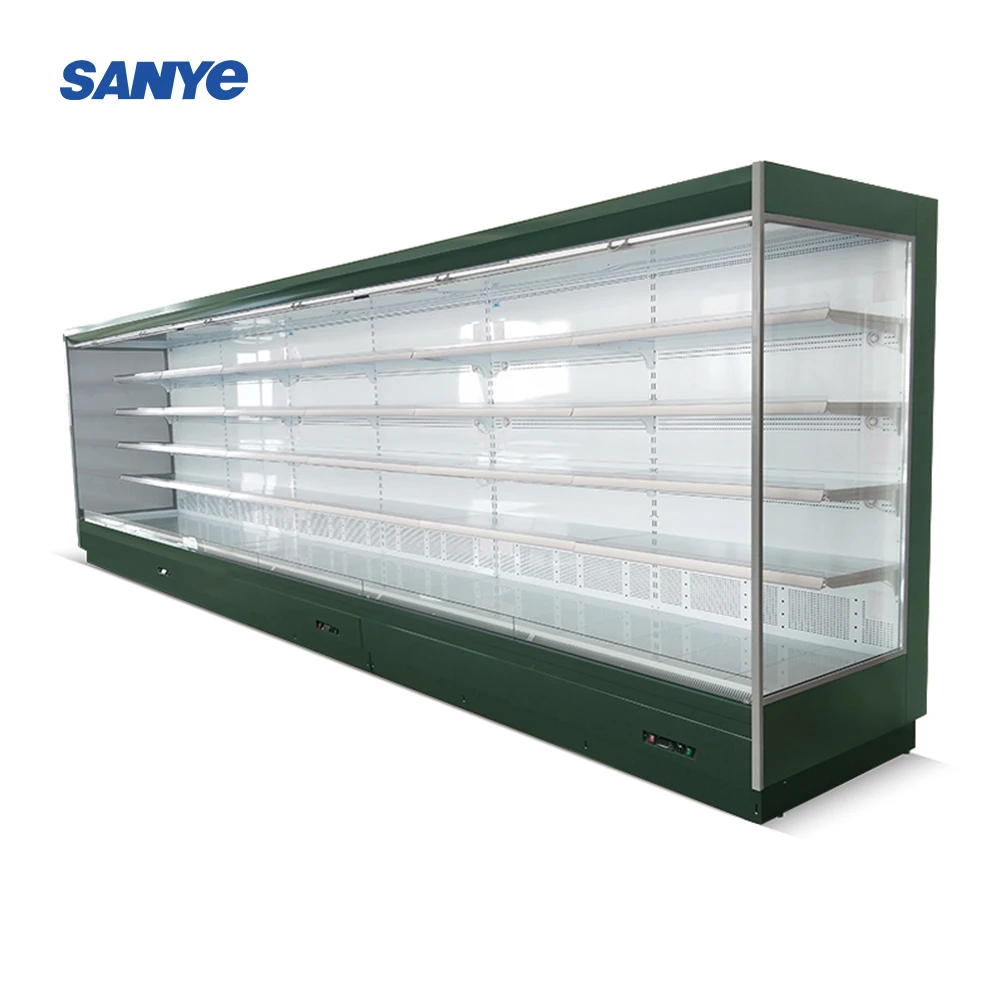 Supermarket Remote Open Type Multideck Display Cabinet Refrigerator for Vegetables and Fruits Storage