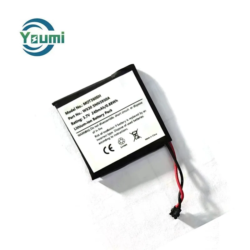 3.7V 240mA Replacement Battery for Motorola Moto360 SNN5950A SNN5951A WX30 mot360sh battery