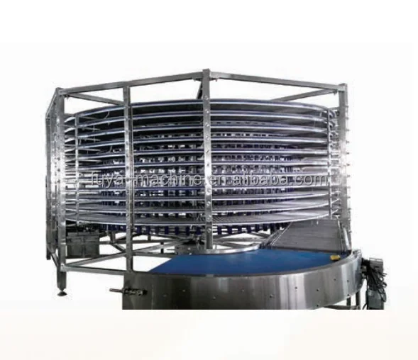 Automatic Conveyor Spiral Cooling Tower For Bread Loaf Hamburger Toast Cake