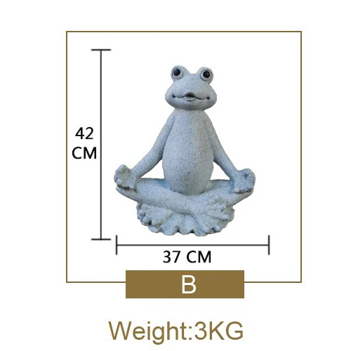 Wholesale resin Yoga Frog for Garden decoration Statues Boat Pose Frog garden frog statue