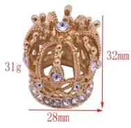 Customized 15mm Metal Crown Perfumed Zamac Perfume Bottle Caps