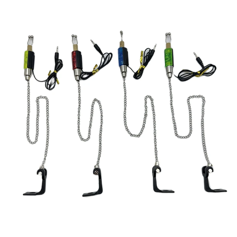 Fishing Bite Alarm  Waterproof LED Chain Swinger Indicator Carp Fishing Swingers Bobbin Indicators For Carp Fishing Bite Alarm