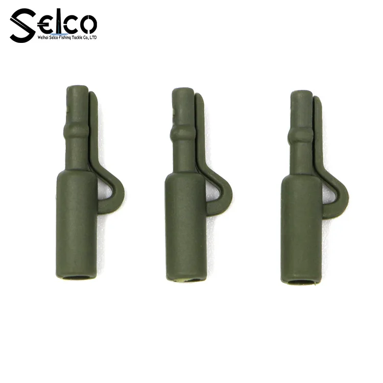 Selco Safety Lead Clip With Locking Pin Green Brown Carp Fishing Terminal Tackle Safety Clips LEAD CLIP