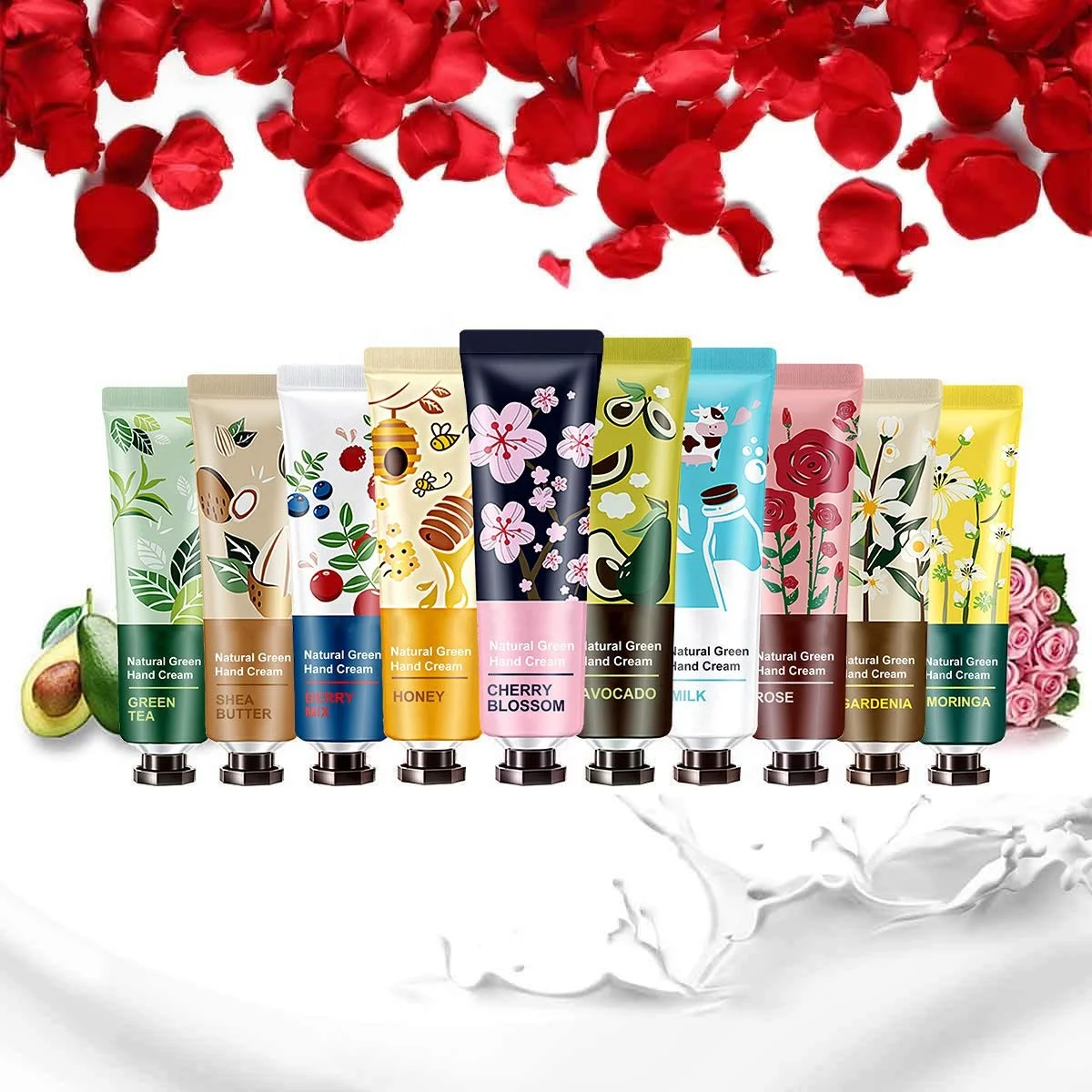Private label wholesale lotion handcream gift set organic refreshments hand cream