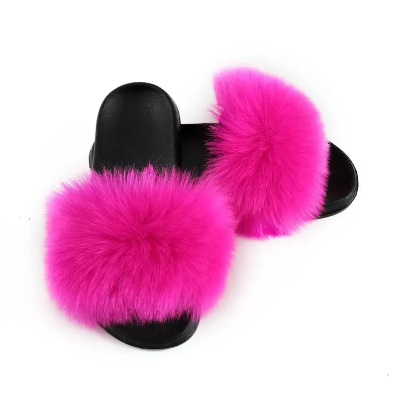 Pompom Slipper Pom 2020 Platform for Women Pink Diamond Big Or Fuzzy House One Word On Inside Morning Fur Plush Slippers