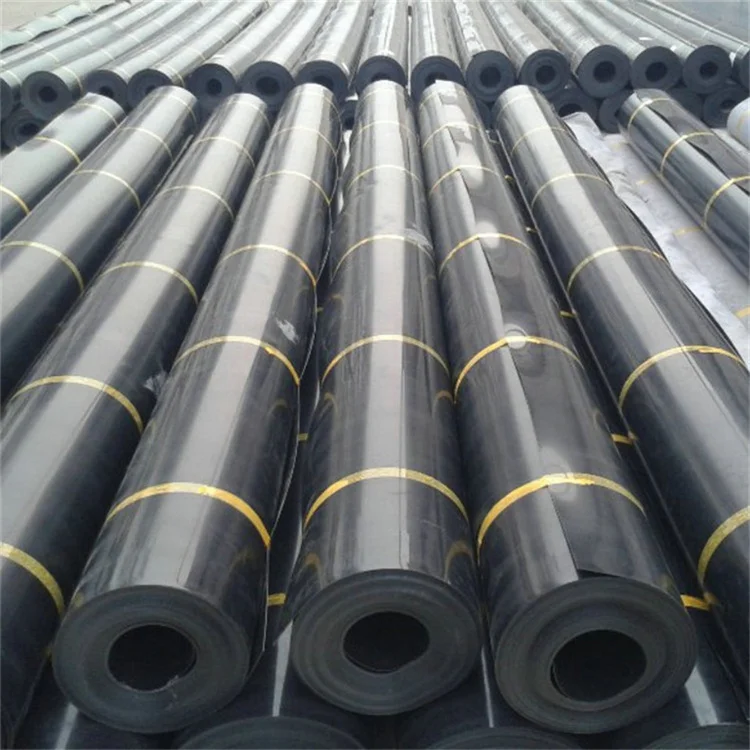 Hot Sale Plastic Smooth Geomembrane Fabric 4*50 Meters,6*50 Meters Black Geomembrane Sheets