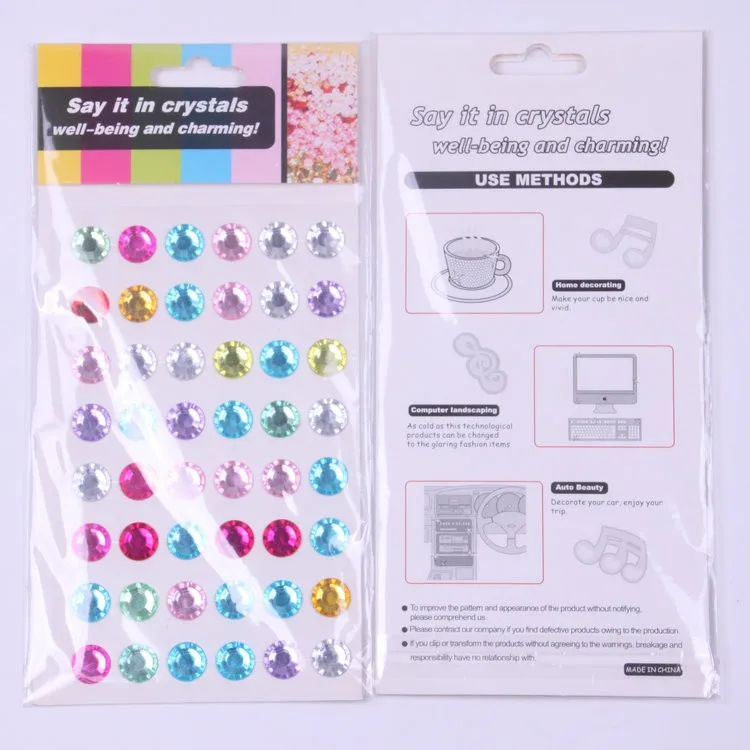 Rhinestone Gem Stickers Self Adhesive Colorful Stick on Gems Bling Craft Jewels Crystal Stickers Decorative Diamond Stickers