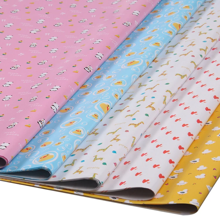 
Custom Printed Papel De Regalo Cute Animal Gift Wrapping Paper Christmas packing Manufacturers Spot Products Size 50*70cm/Sheet 
