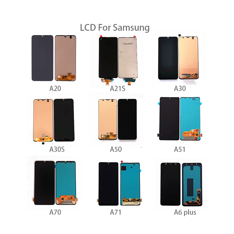 
OLED LCD Screen Touch Screen Digitizer Assembly LCD Display Replacement For Samsung A50 A50s A20 A70 A30 A30S A51 A6 Plus 
