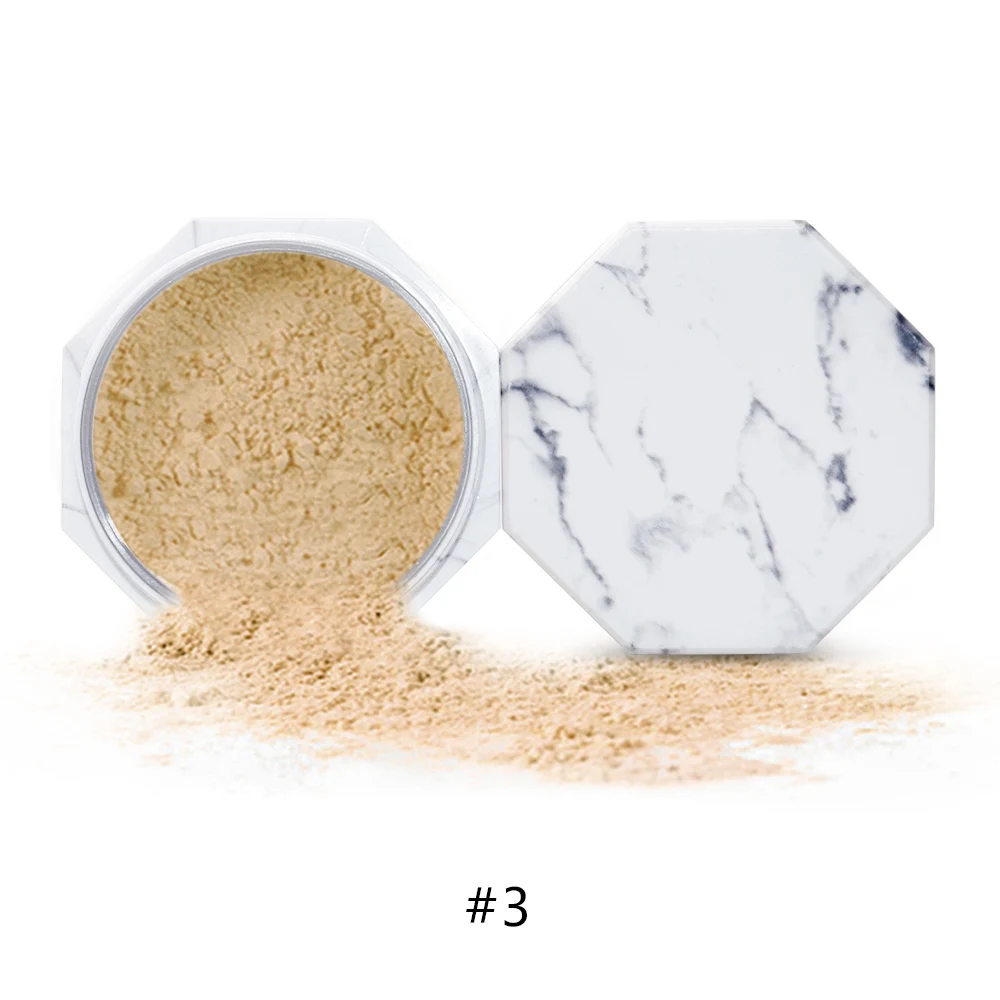 Private Label 7-Color Mineral Waterproof Makeup Setting Powder Smooth Silky Loose Powder Foundation with Concealer Feature