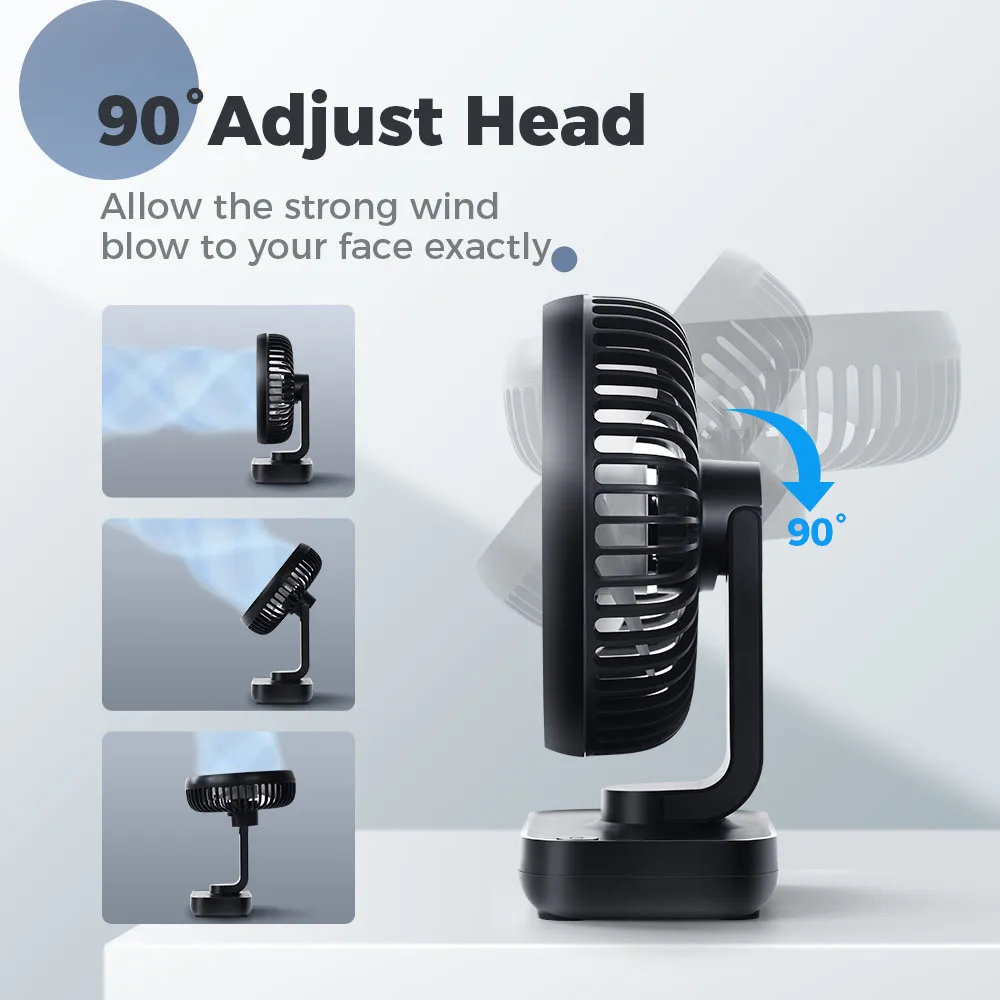 395g usb Office Rechargeable Table Desk Fan