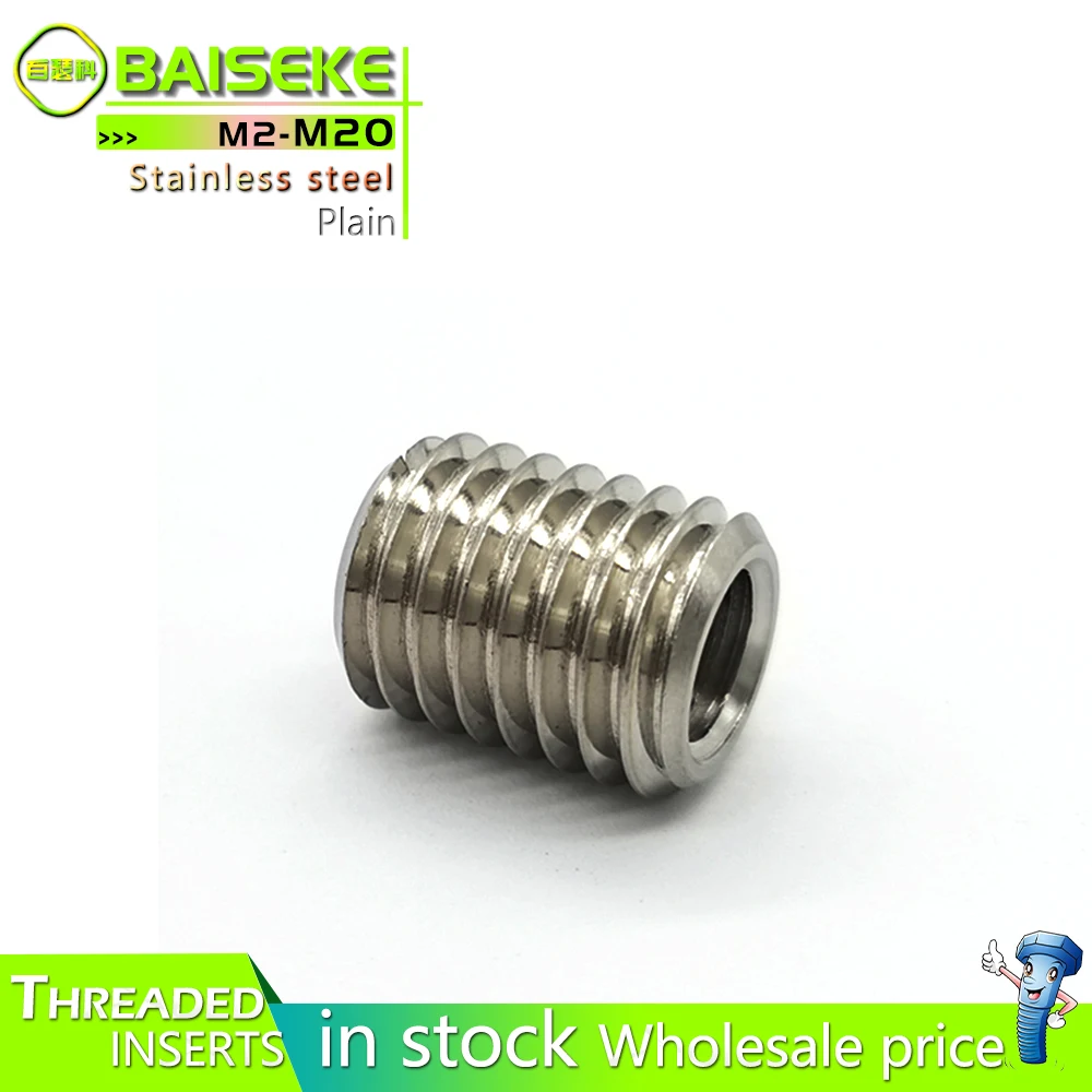 Stainless steel slotted self tapping thread insert m2 m2.5 m3 m4 m5 m6 m8 m10 m12 m14 m16 m20 slotted thread insert
