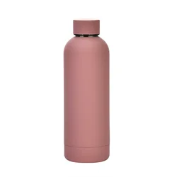 GV036 factory fashional market customized logo and package water heat transfer coating small mouth stainless steel bottle