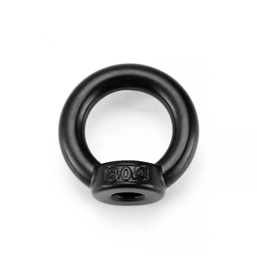 Wholesale Din582 High Quality M3 M4 M5 M6 m8 Forged Round Ring Shape Plated Black Lifting Eye Nuts