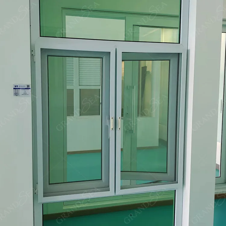Home UPVC Window Security Waterproof PVC Sliding Glass Window UPVC Frame Security Window