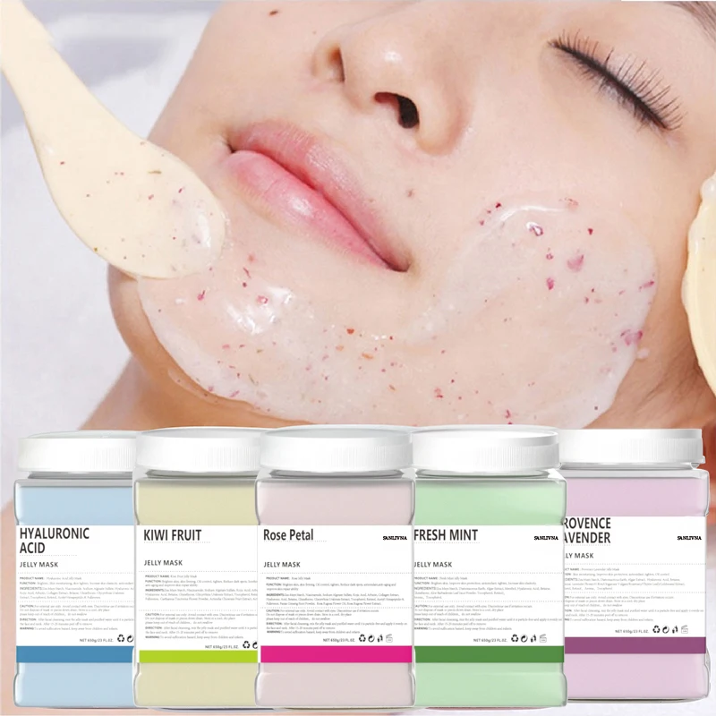Wholesale Rose Jelly Hyaluronic Acid Gel M ask Powder for Face Peel Moisturizing Jelly M ask Flower Spa Facial Skin Care M ask