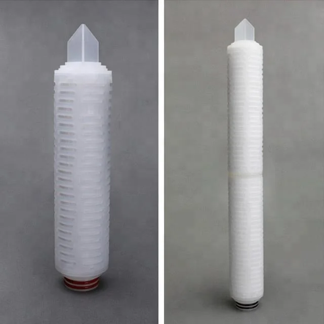 10' 0.1um Glass Fiber GF Membrane Pleated Filter Cartridge for Prefiltration of Fine Chemicals, Reagents, Inks and Paints