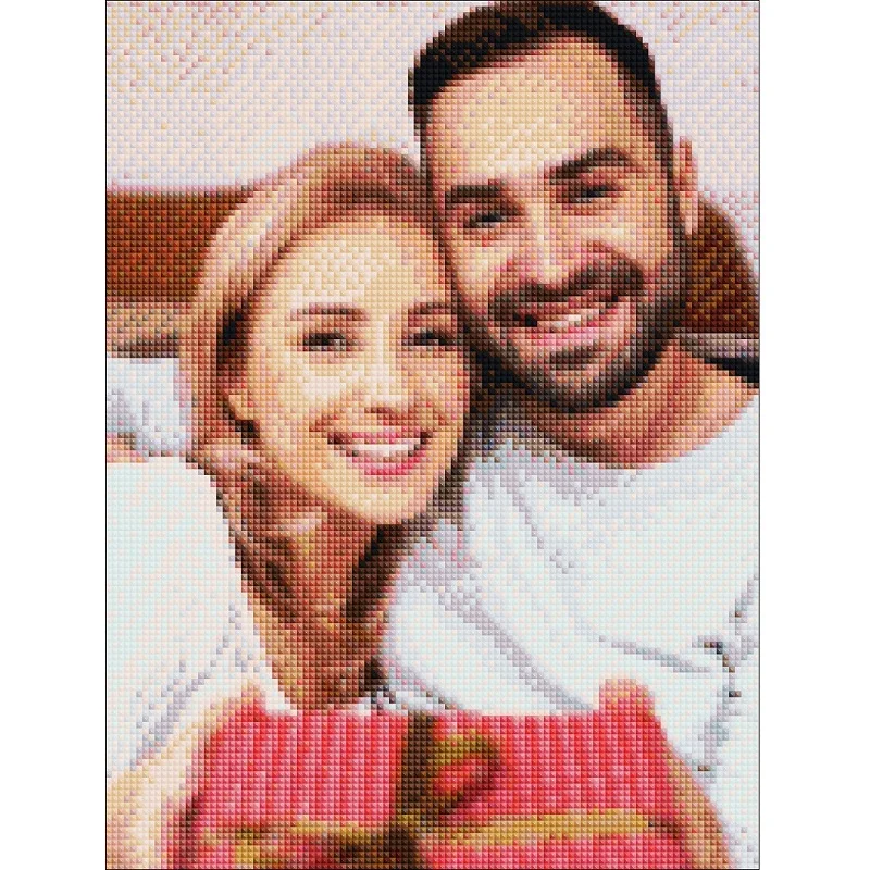 
handmake gift customized abstract pattern lovers portrait diy full drill 5d diamond painting kits 