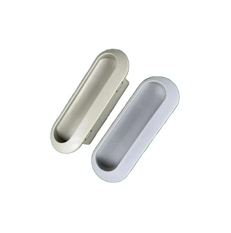 simple design Recessed Invisible ABS PVC cabinet pulls Embedded Elliptical edge Finger Pull Handles