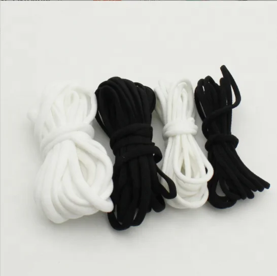 Disposable mask rope 5mm elastic mask with wholesale white elastic rope elastic hanging ear strap spot wholesale
