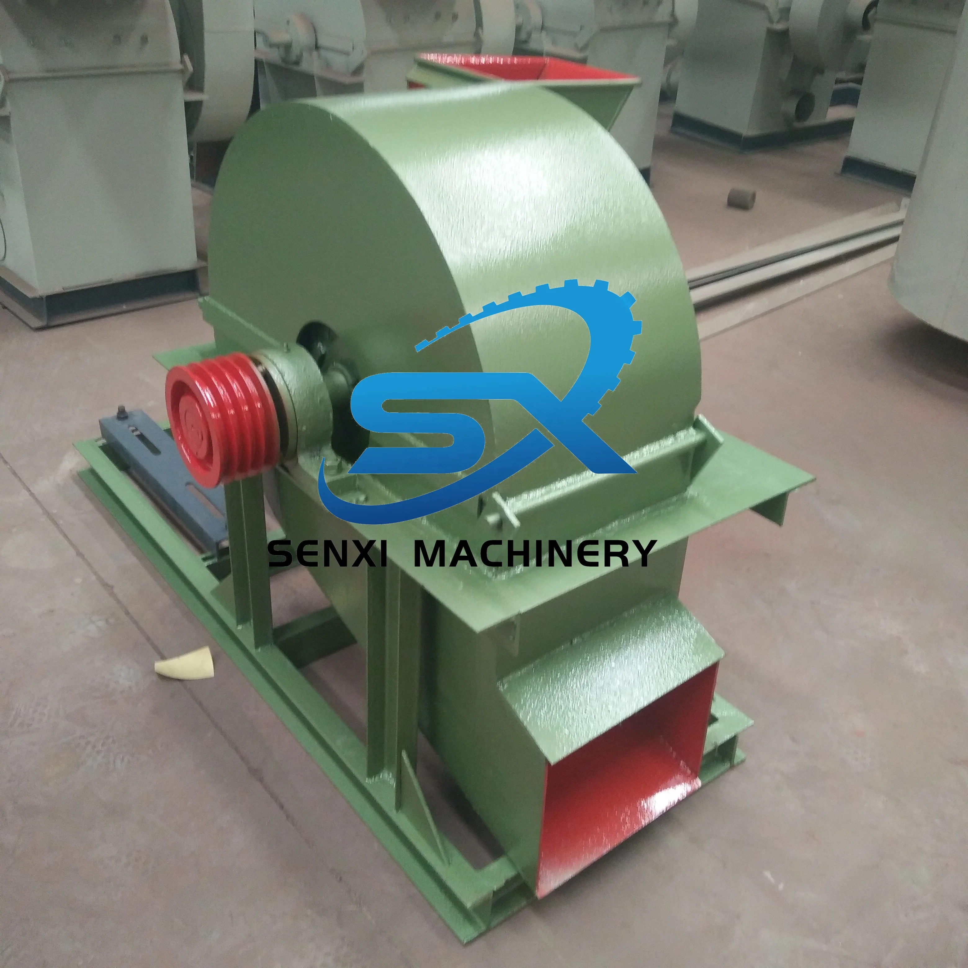 Electrical Branch Wood Chipper Crusher Horizontal Grinder Wood Crusher into Sawdust Wood Hammer Crusher