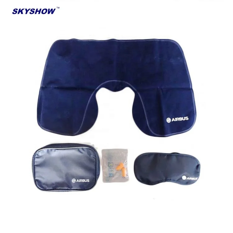 Подгонянный OEM рекламная soft touch 3 в 1 авиакомпании дорожный набор