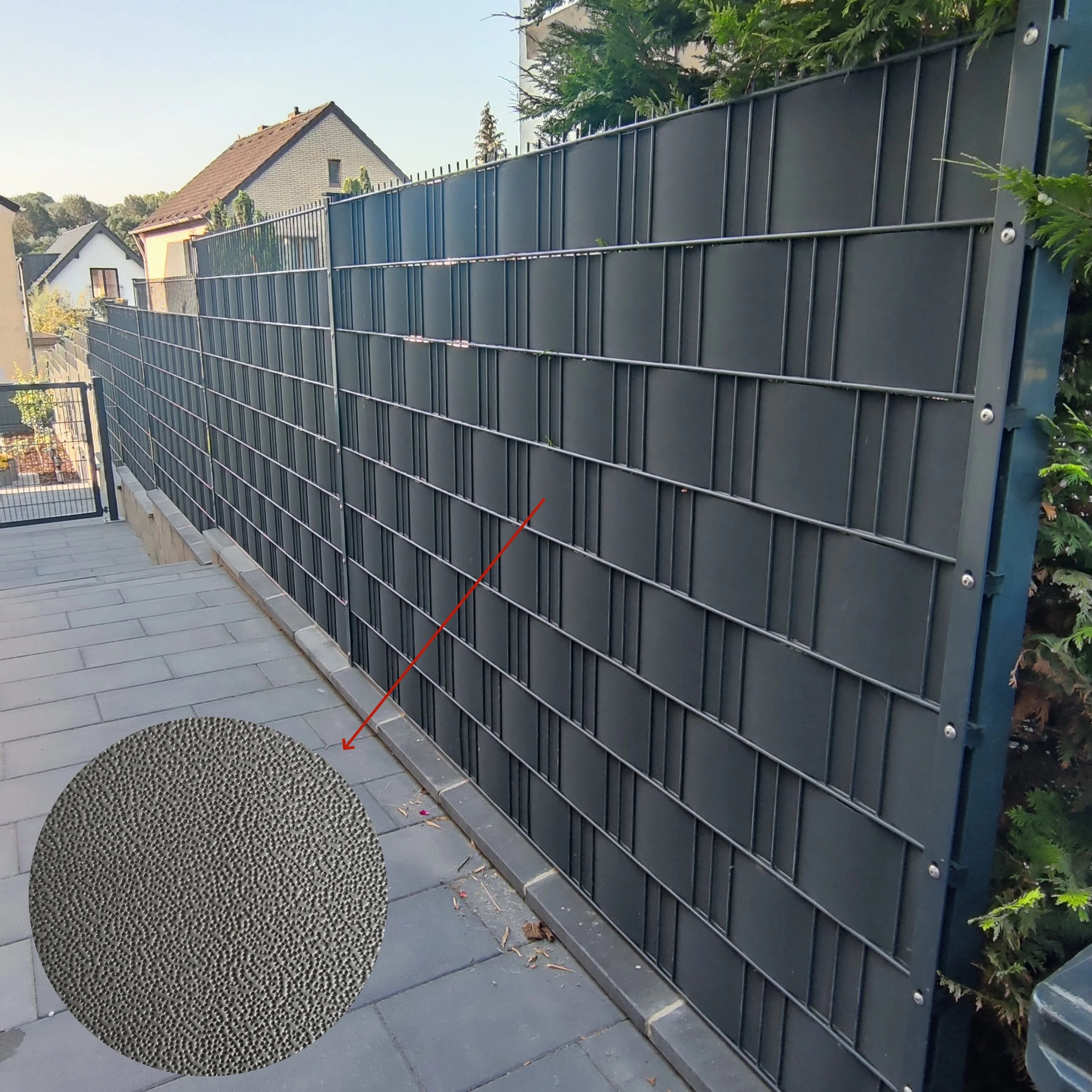 Antil-UV Thickness Of 1.1mm Hard PP Strip Screen Fence 0.19x35m PP Polypropylene Hard Privacy Screen Strips For Double Rod Mats