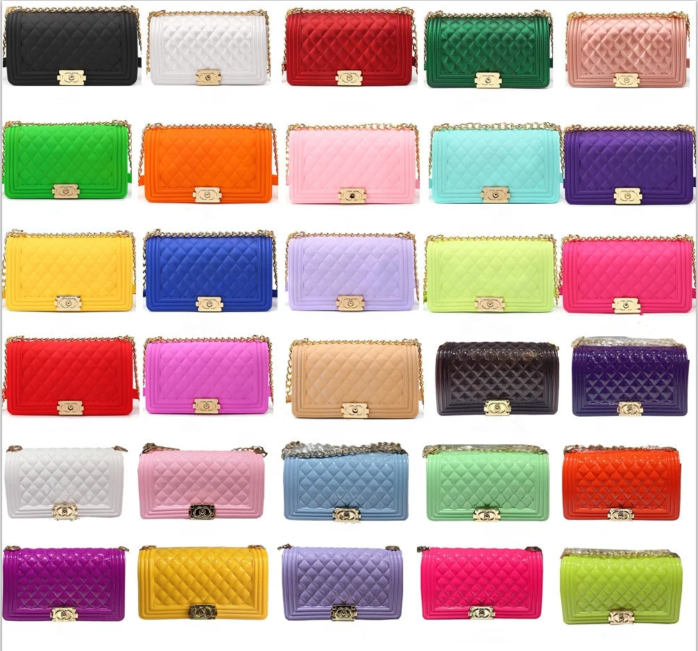 Wholesale Fashion Women Handbags Colorful Silicone PVC Shoulder Bag Luxury Ladies Bags Candy Jelly Purse Handbags