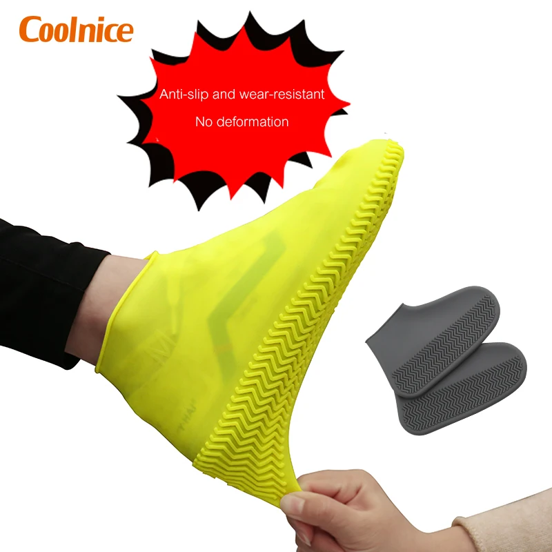 Waterproof Shoe Cover Silicone Material Unisex Shoes Protectors Rain Boots for Indoor Outdoor Rainy Days