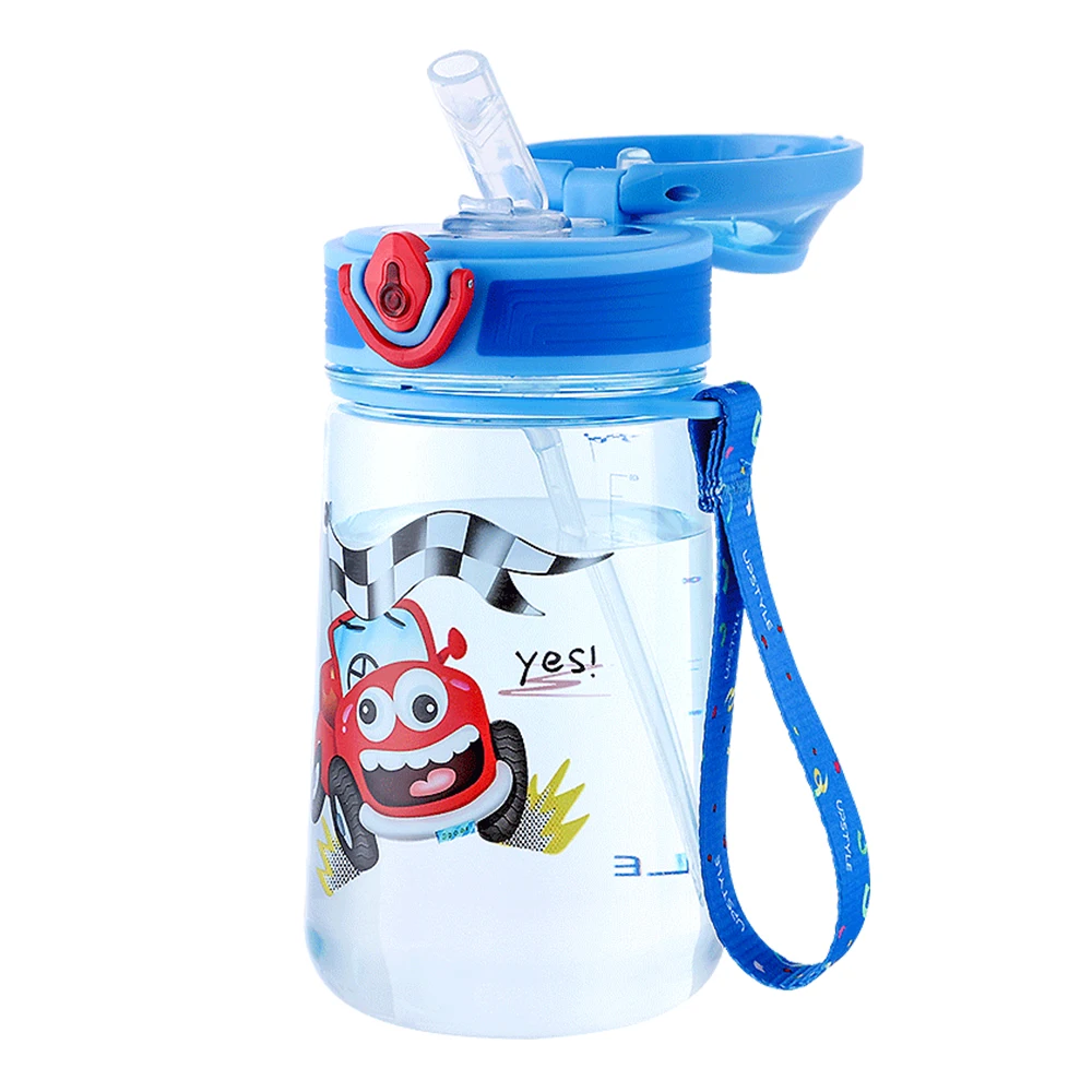 Free Sample 14 Oz Portable sports bottle Children Drinking Cup Plain Tritan Baby Kids Water Bottle With Straw for School Home