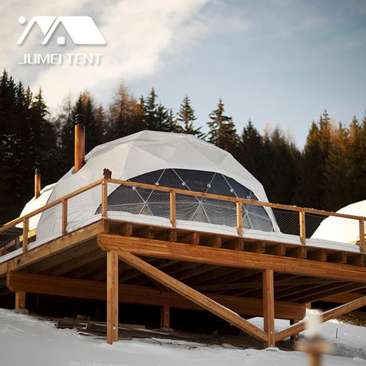 Waterproof Aluminum Alloy Geodesic Tent Dome Tent Geodesic Glass Camping Outdoor Soundproof Dome Tent