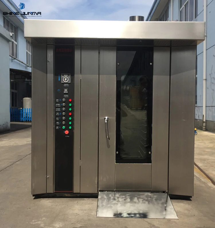 Commercial gas rotary oven 32 tray bread oven with steam system