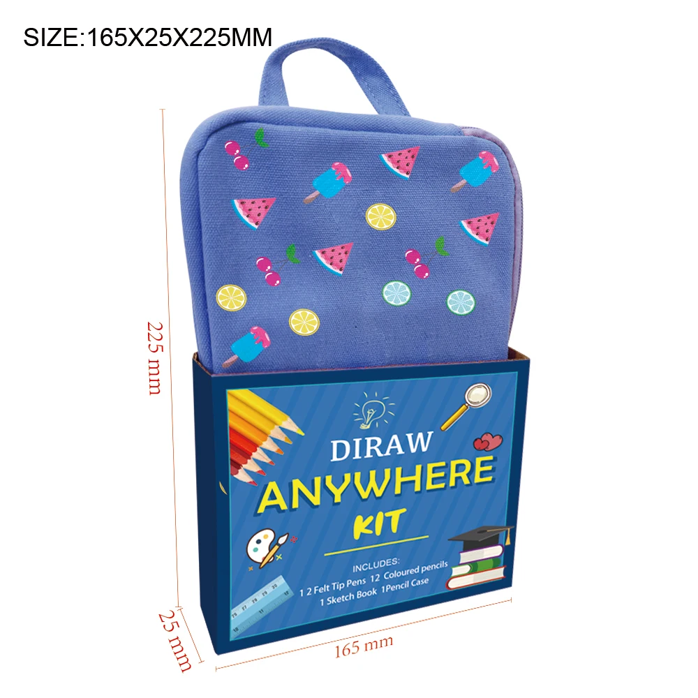 2023 Large Pencil Case Stationery File Bag Functional Waterproof Portable For Artist School Student Boys Office