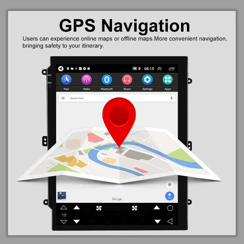 Автомагнитола 9 7 '2 DIN Android 10 1 GPS навигация 2 + 32G приложение MP5 Bluetooth IPS вертикальный сенсорный экран соединение мобильного телефона
