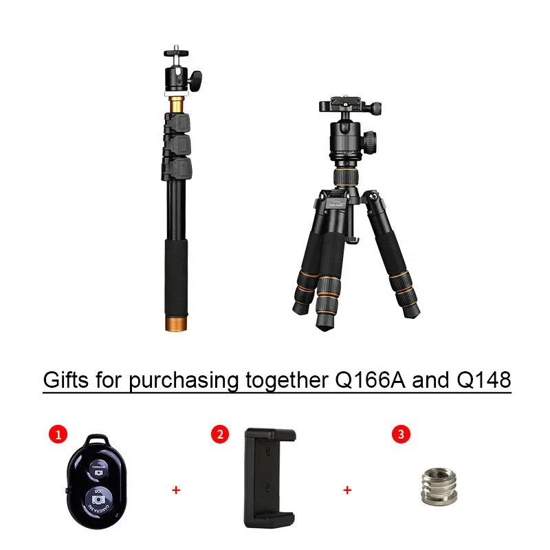 CAME-TV Portable Mini Aluminum Tripod with Ball Head 7.8 Inches for shooting from a tabletop or on the ground